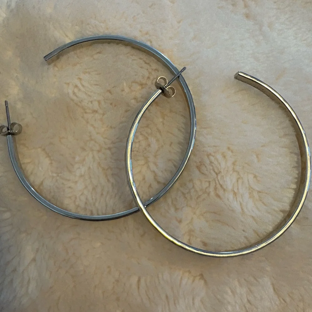 Elegant Silver Hoop Earrings